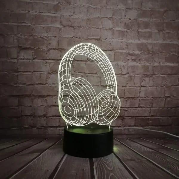 Headphone 3D lamp