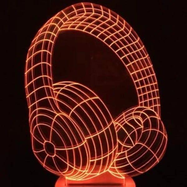 Headphone 3D lamp